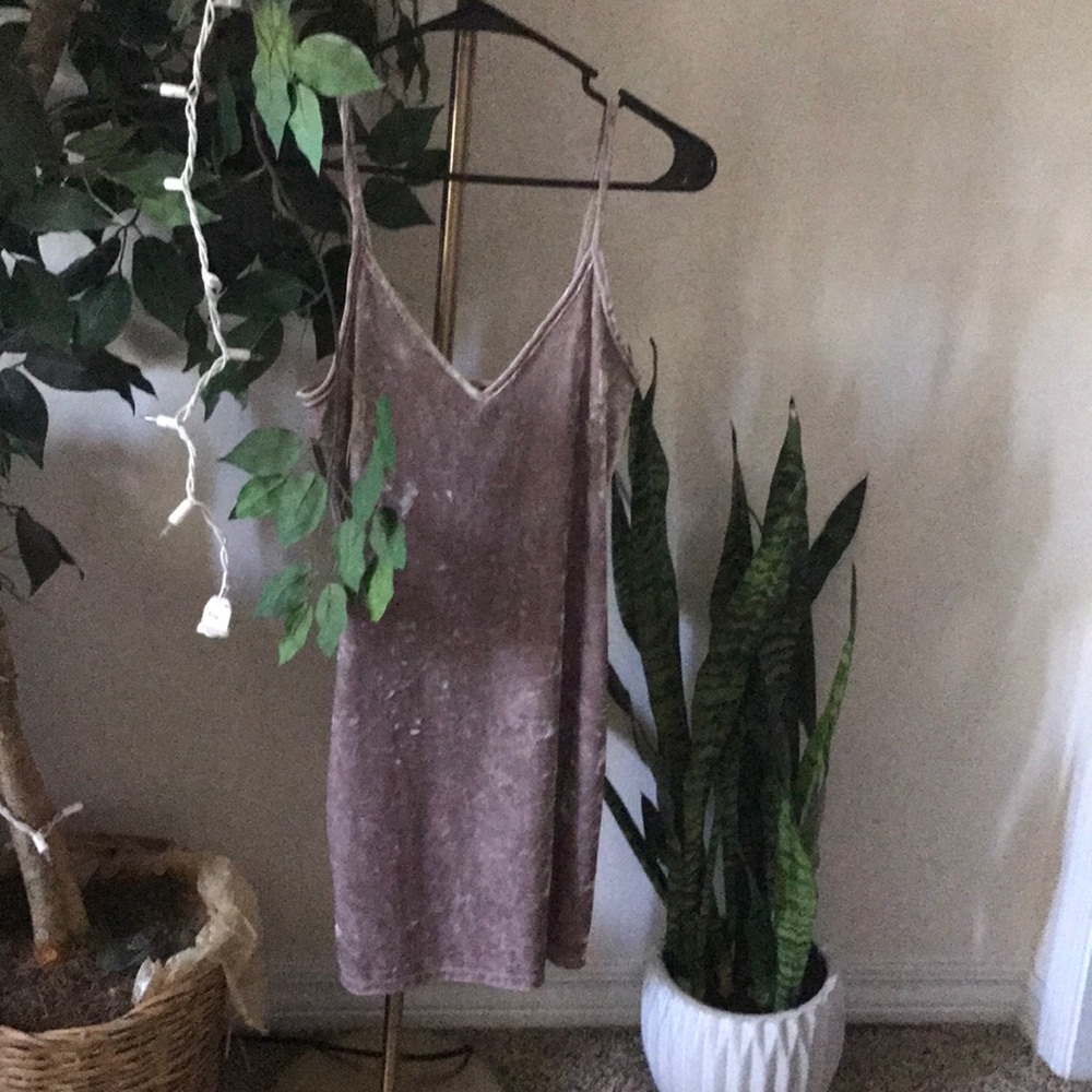 Crushed velvet v neck shift dress forever 21 SM